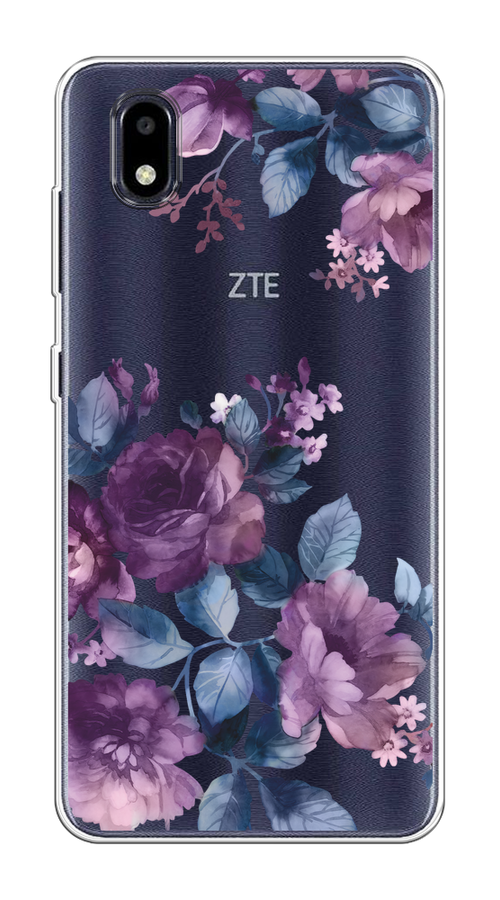 

Чехол на ZTE Blade A3 (2020) "Purple Blossoms", Синий;фиолетовый, 133650-1