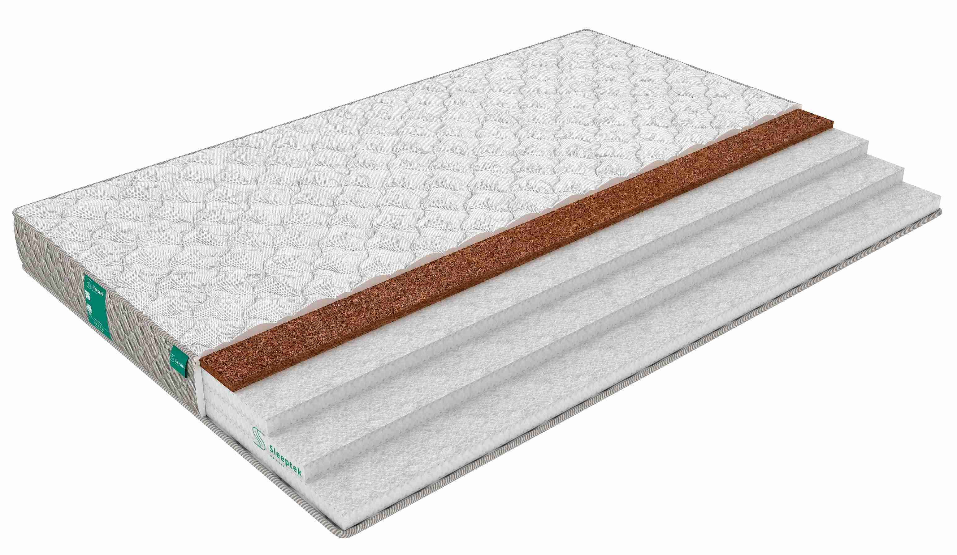 

Матрас беспружинный SLEEPTEK Total Cocos1 Strutto9 90х195, высота 11 см., Двусторонний с р