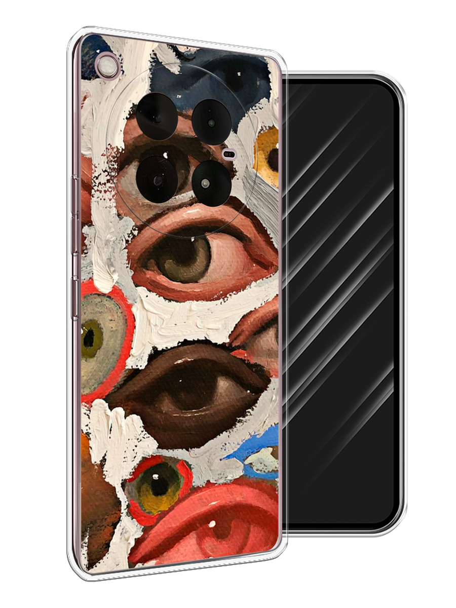 

Чехол Awog на Infinix Zero 40 4G "Глаза масляная живопись", Серый;бежевый;красный, 3106350-1