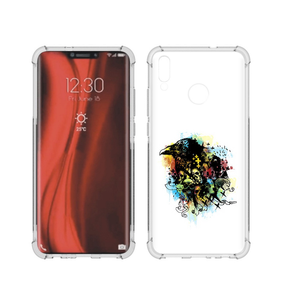 

Чехол MyPads Tocco для Honor 8X ворон и черепа (PT118984.69.273), Tocco