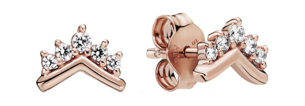

Серьги-пусеты из ювелирного сплава с фианитом Pandora 288274CZ, 288274CZ