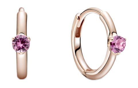 

Серьги конго из ювелирного сплава с кристаллом Pandora 289304C03, 289304C03