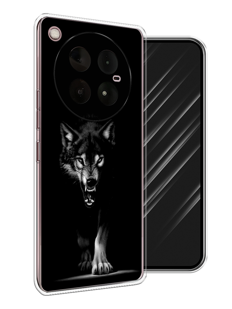 

Чехол Awog на Infinix Zero 40 4G "Волк выходит из ночи", Серый;черный;белый, 3106350-1