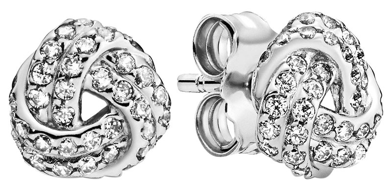 

Серьги-пусеты из серебра с фианитом Pandora 290696CZ, 290696CZ