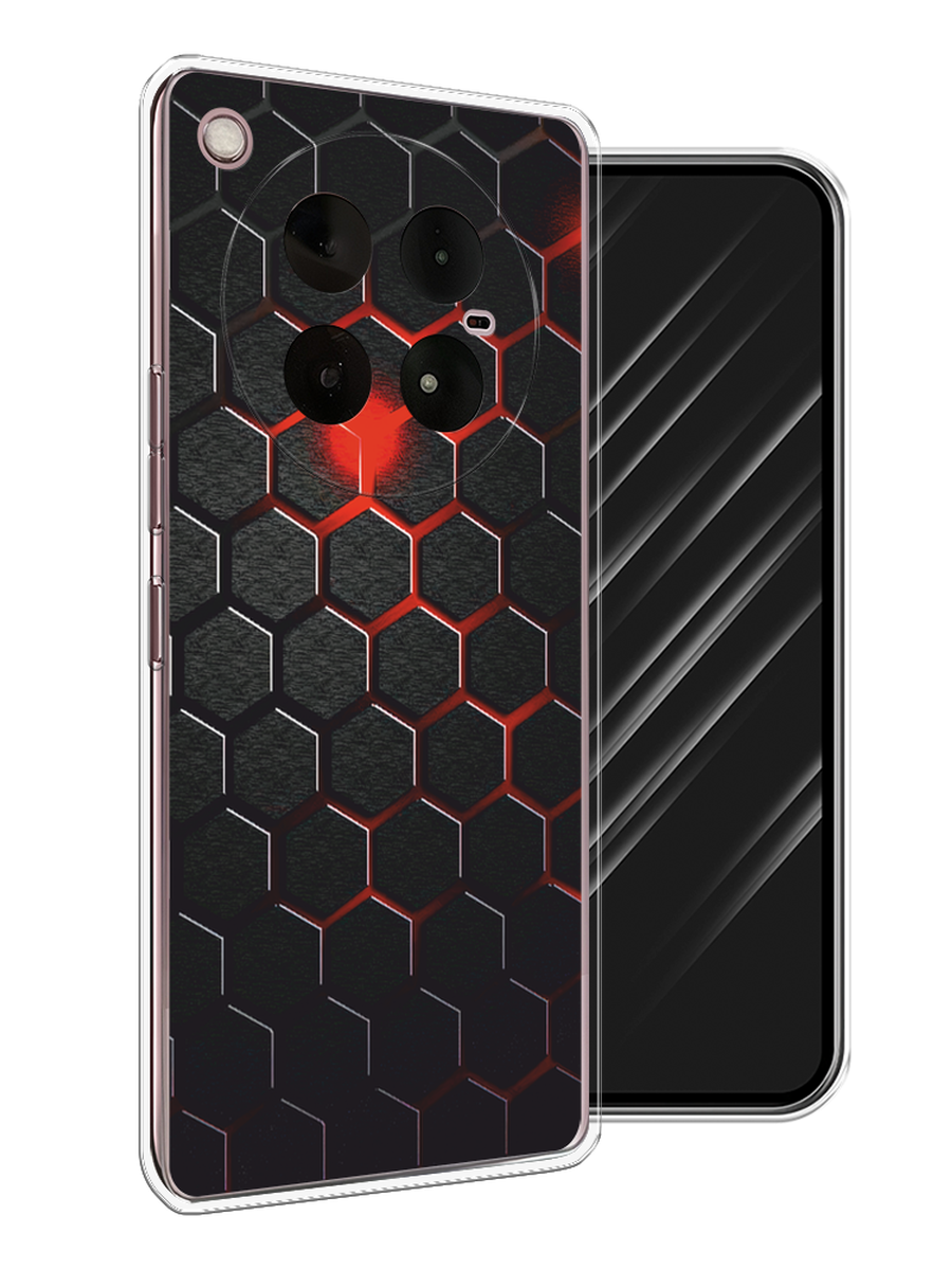 

Чехол Awog на Infinix Zero 40 4G "Фон соты красные", Красный;черный, 3106350-1