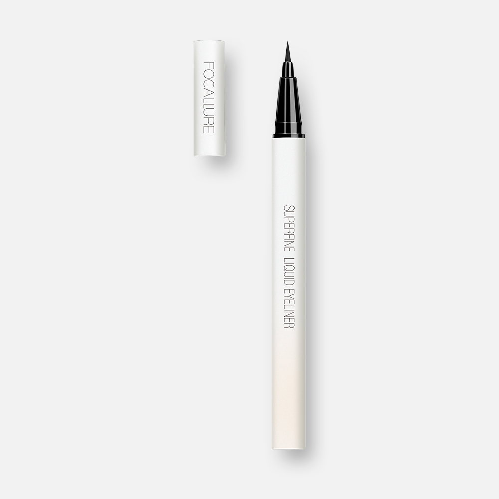 Подводка для век FOCALLURE Superfine Liquid Eyeliner, тон Черный, 0,5 г подводка фломастер для глаз iscream водостойкая тон 01 electric pink