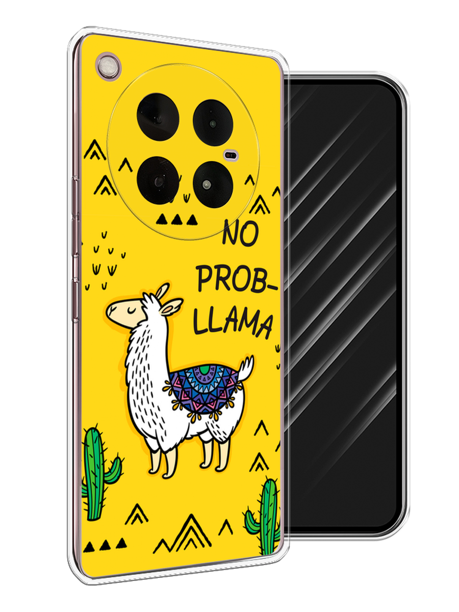 

Чехол Awog на Infinix Zero 40 4G "No probLLama", Желтый;черный;синий, 3106350-1