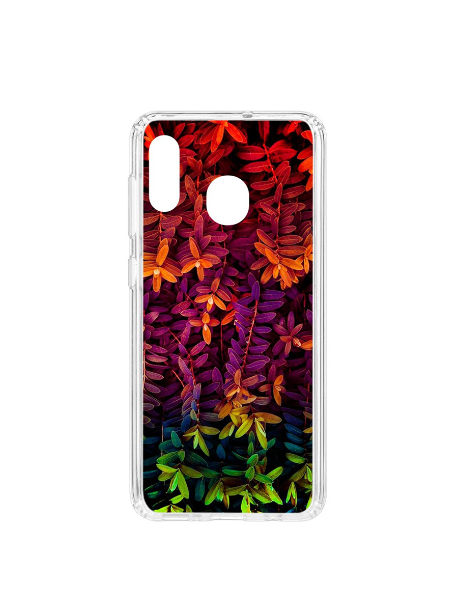 фото Чехол на samsung galaxy a20 2019 kruche print neon leaves кruче