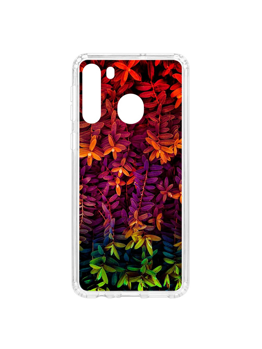 фото Чехол на samsung galaxy a21 kruche print neon leaves кruче