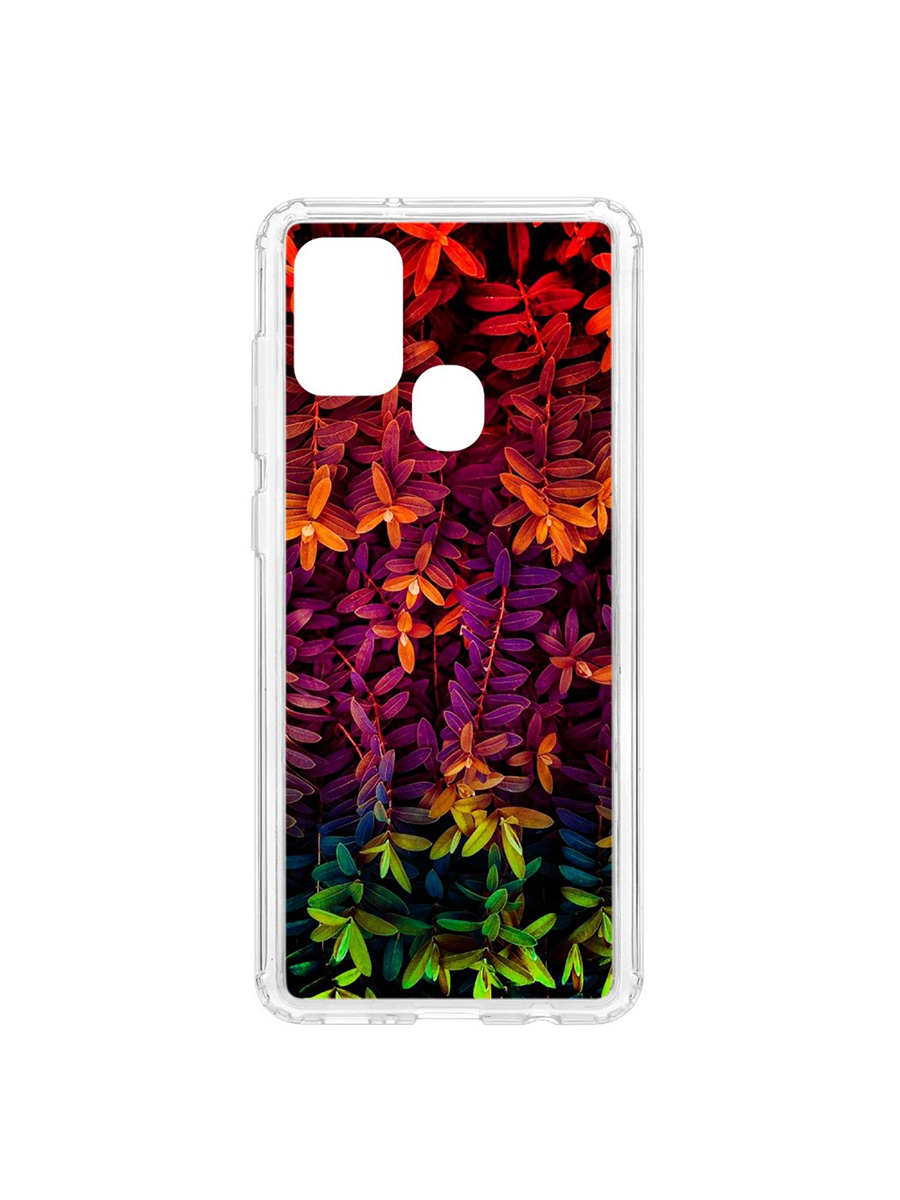 фото Чехол на samsung galaxy a21s kruche print neon leaves кruче