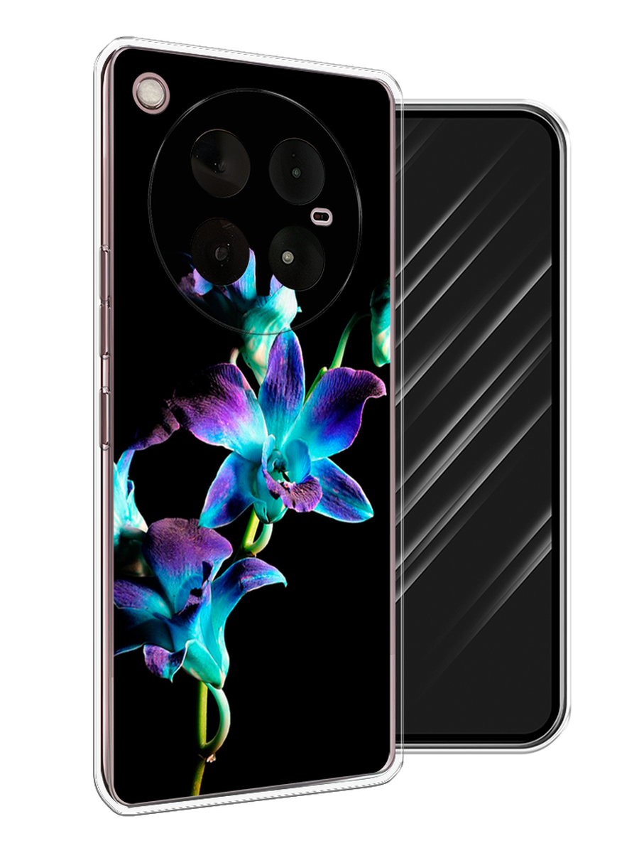 

Чехол Awog на Infinix Zero 40 4G "Синий цветок на черном", Черный;голубой;синий, 3106350-1