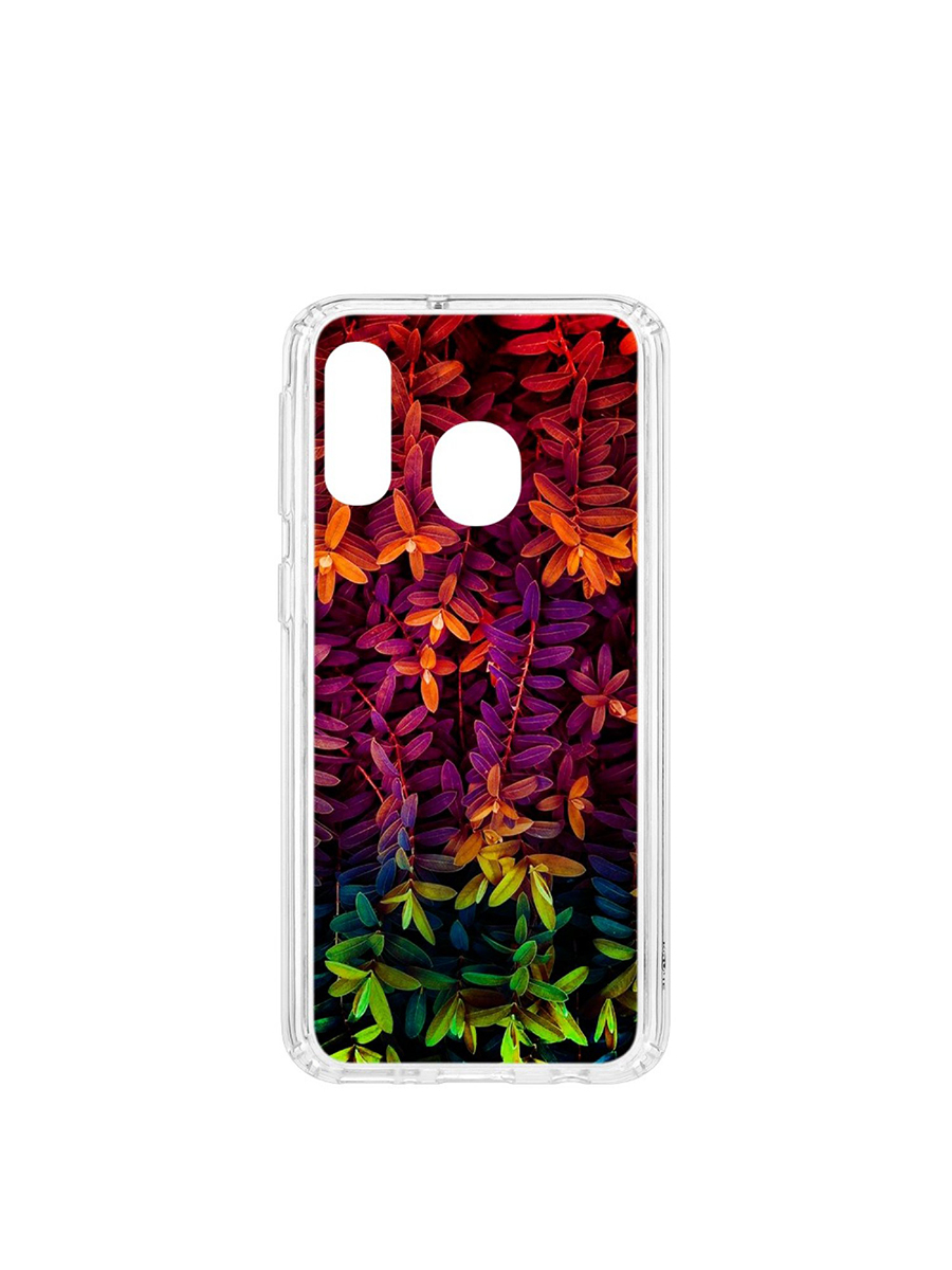 фото Чехол на samsung galaxy a40 2019 kruche print neon leaves кruче