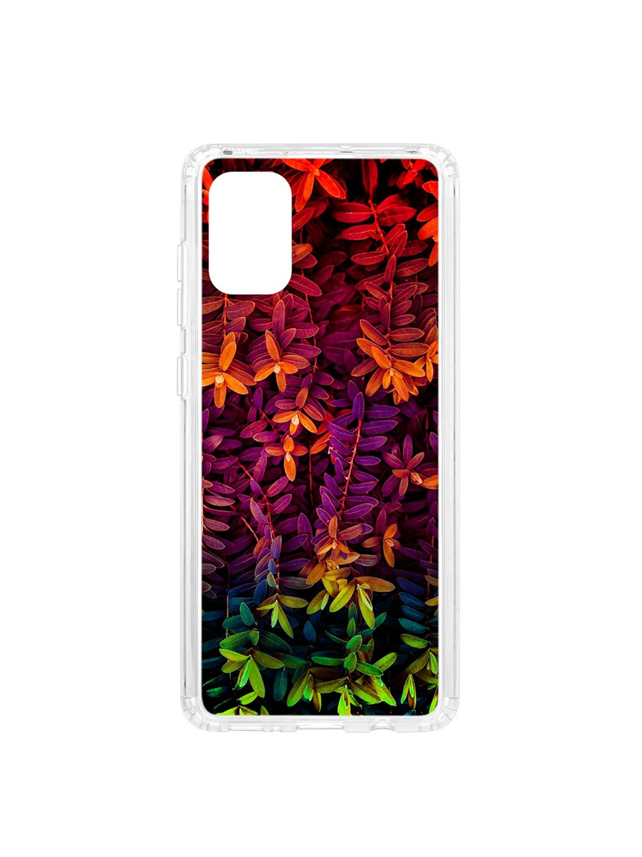 фото Чехол на samsung galaxy a71 kruche print neon leaves кruче