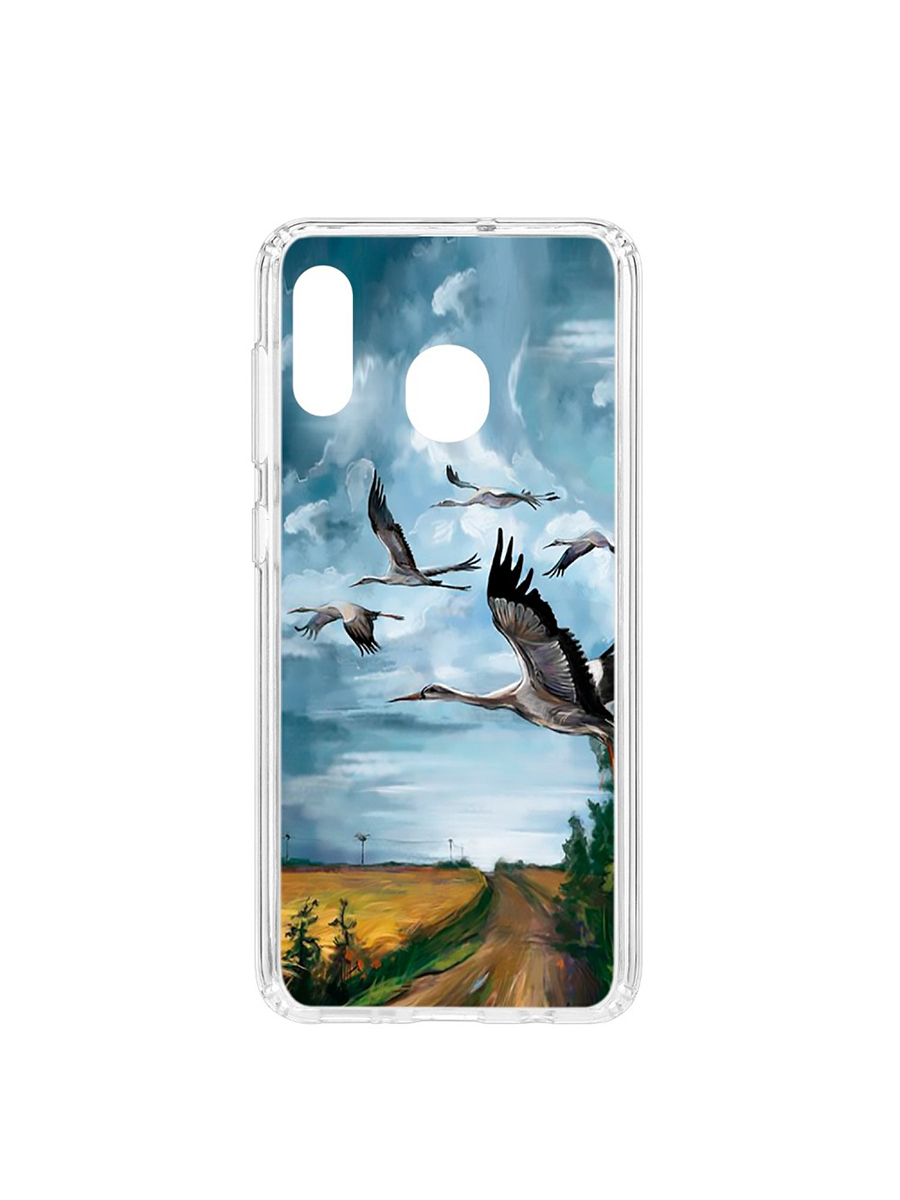 Чехол на Samsung Galaxy A20 2019 Kruche Print Журавли