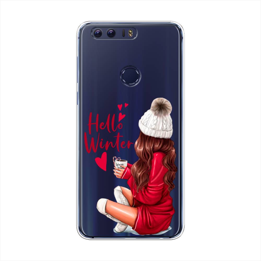 

Чехол на Honor 8 "Hello winter", Красный;белый;коричневый, 60950-5