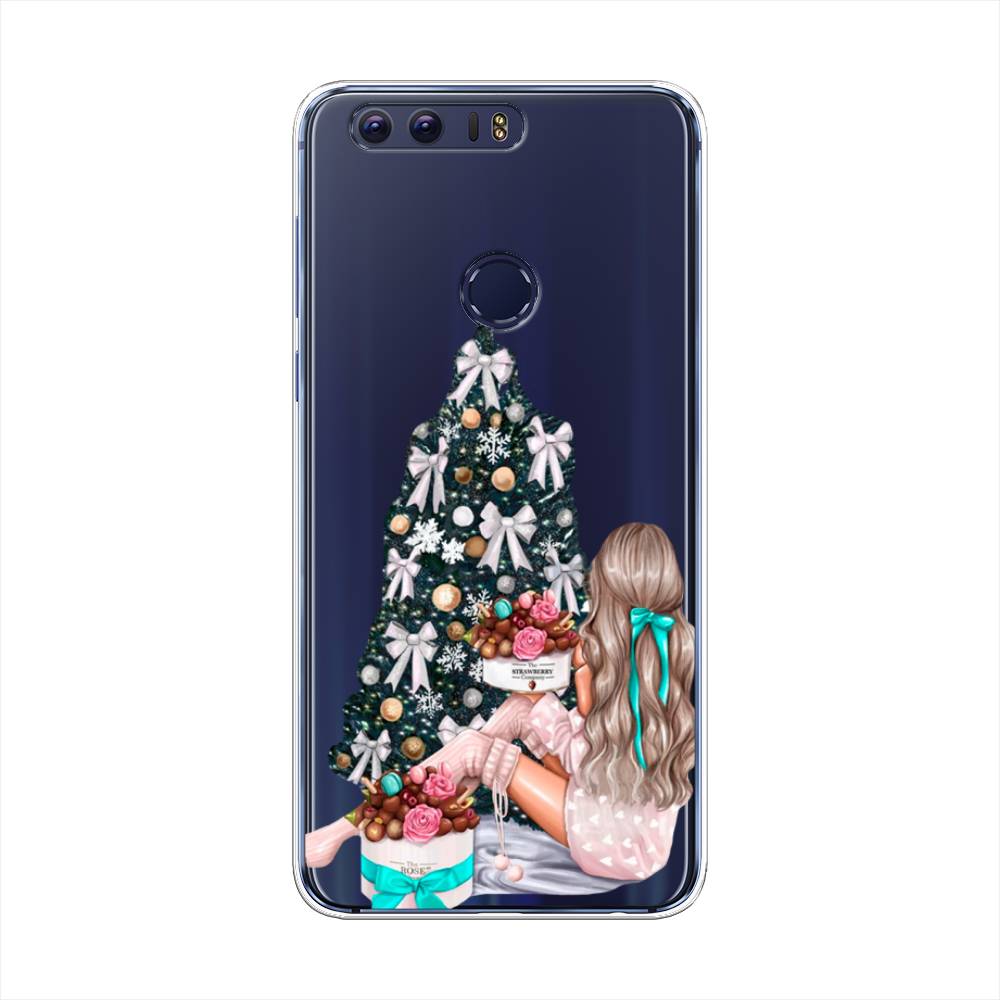 

Чехол на Honor 8 "New Year", Зеленый;бежевый;голубой, 60950-5