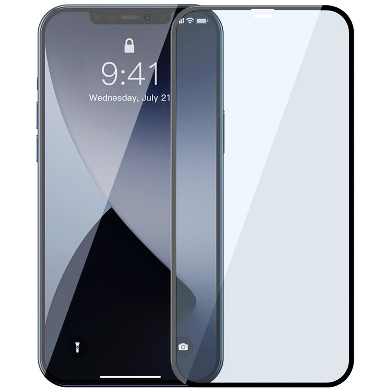 

Комплект защитных стекол для iPhone 12/12 Pro 0.3мм Baseus Anti-bluelight черный