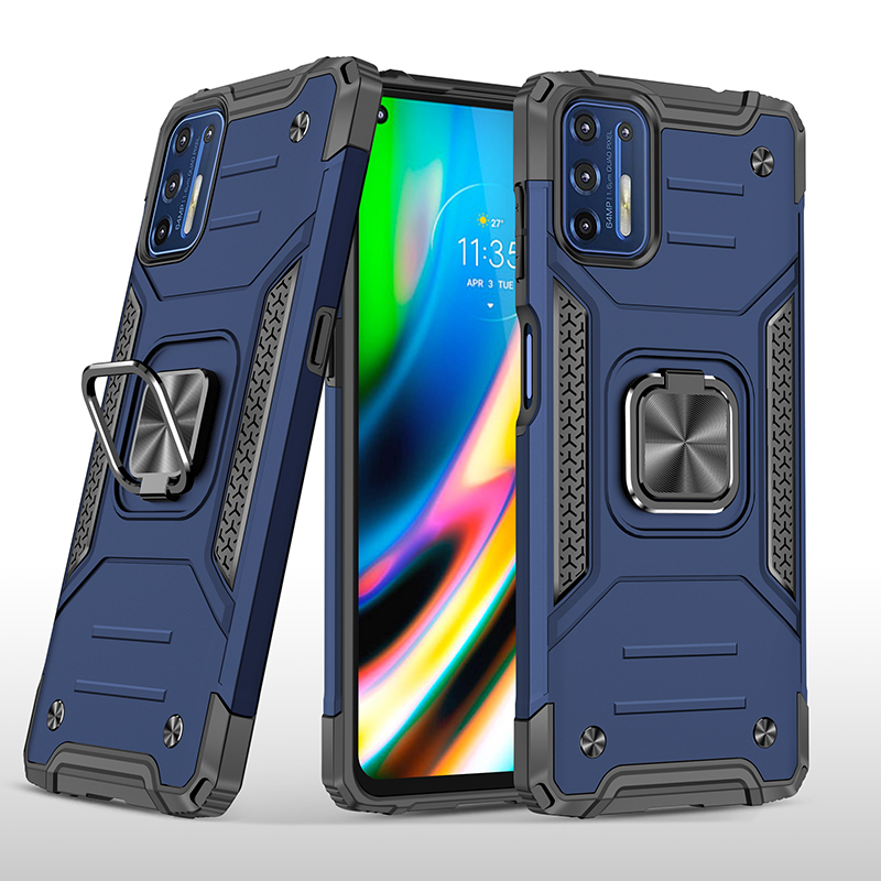 фото Противоударный чехол legion case для moto g9 plus (синий) black panther