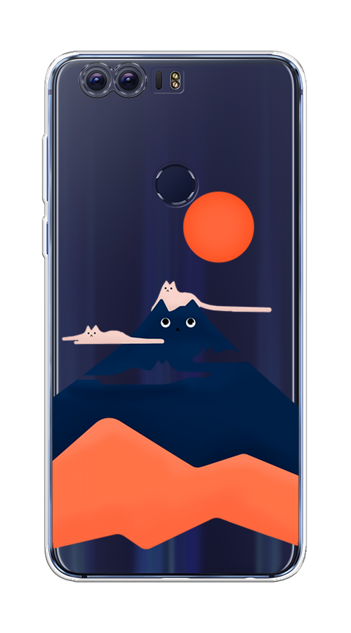 

Чехол на Honor 8 "Кот-гора", Черный;оранжевый, 60950-4