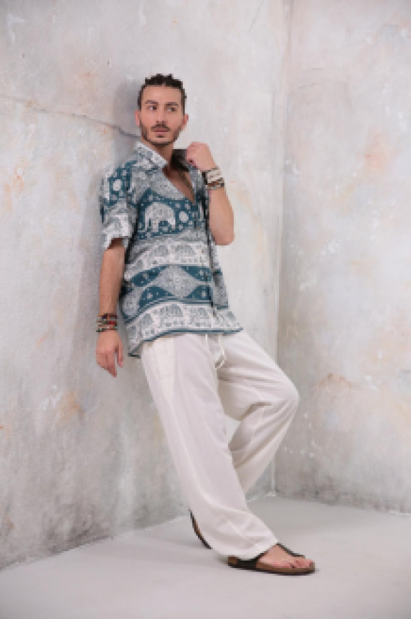 

Рубашка мужская Saman Butik 3795 голубая M (доставка из-за рубежа), Голубой, 3795