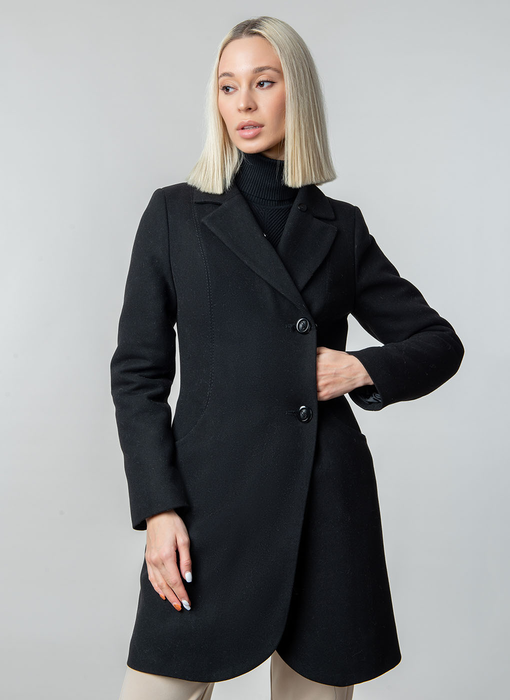Пальто женское Giulia Rosetti 57763 черное 44 RU