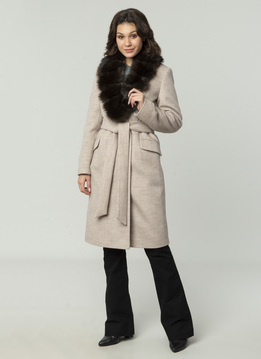 

Пальто женское Giulia Rosetti 57765 бежевое 44, 57765