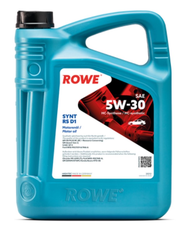 

Моторное масло ROWE синтетическое 5w30 Hightec Synt RS D1 5л, 20212-0050-99