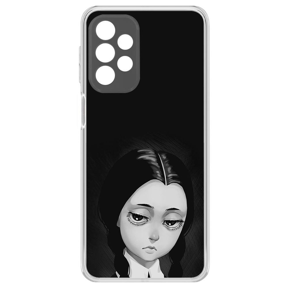 

Чехол-накладка Уэнсдей Аддамс - Рисованная Уэнсдей для Samsung Galaxy A23 (A235), Прозрачный