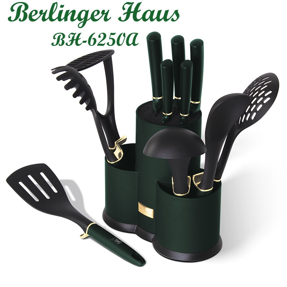 

Набор ножей и кухонных аксессуаров на подставке 12 предметов Berlinger Haus BH-6250