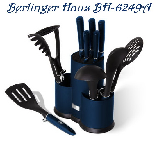 фото Набор ножей и кухонных аксессуаров на подставке 12 предметов berlinger haus bh-6249a berlingerhaus