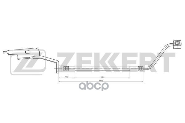 Шланг Тормозной Передний Правый Chrysler Voyager Iv 00-  Dodge Caravan 01- Zekkert арт. BS