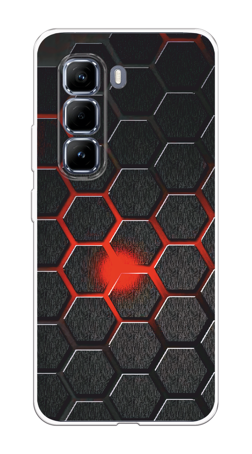 

Чехол на Infinix Hot 50 Pro Соты красные, Красный;черный;серый, 3106950-1