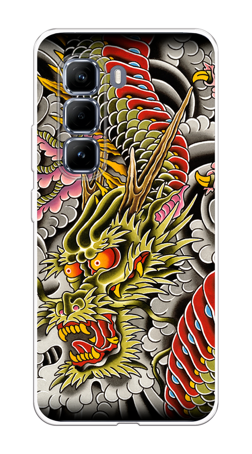 

Чехол на Infinix Hot 50 Pro Японский дракон, Желтый;розовый;красный, 3106950-1