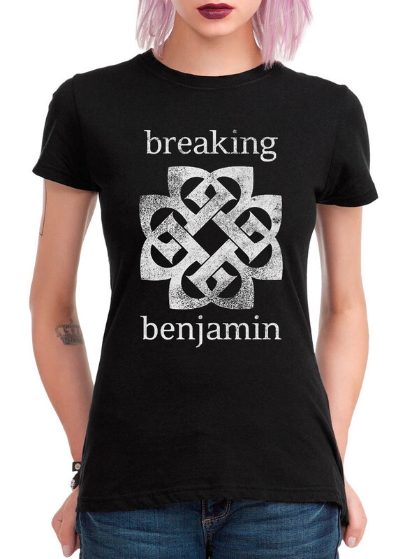 

Футболка женская Design Heroes Breaking Benjamin - Лого черная L, Breaking Benjamin - Лого