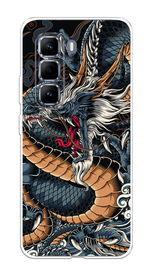 

Чехол на Infinix Hot 50 Pro Japanese Dragon, Коричневый;черный;синий, 3106950-1