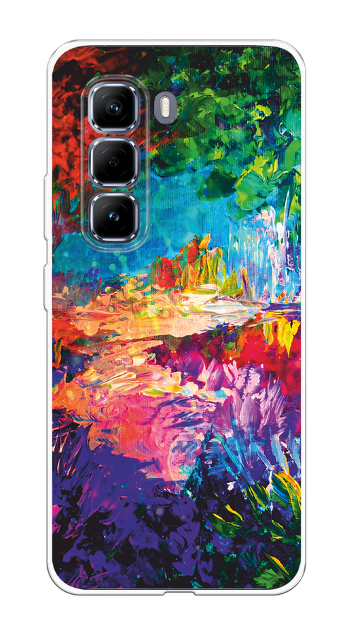 

Чехол на Infinix Hot 50 Pro Лес-гуашь, Синий;розовый;зеленый, 3106950-1