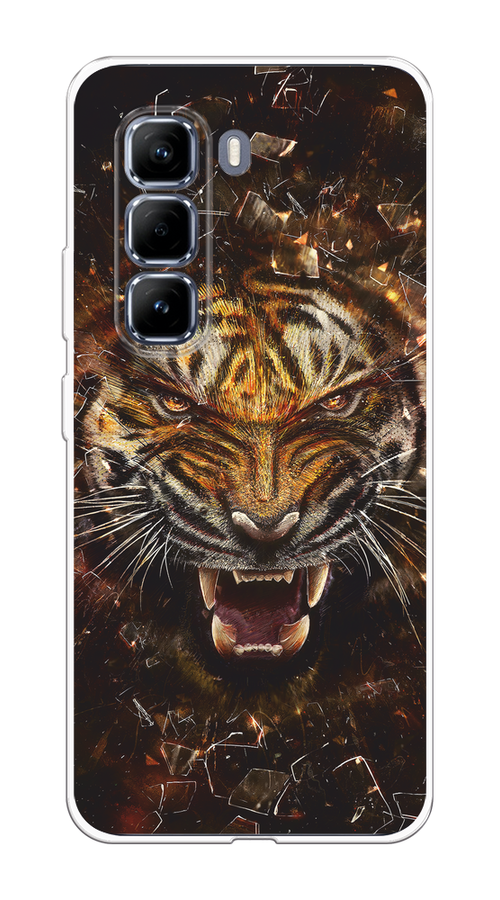 

Чехол на Infinix Hot 50 Pro Тигр осколки, Оранжевый;серый;черный, 3106950-1