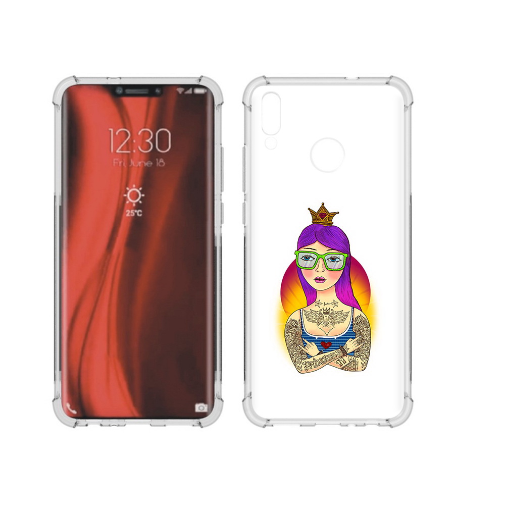 

Чехол MyPads Tocco для Honor 8X девушка в татуировках с короной (PT118984.69.305), Tocco