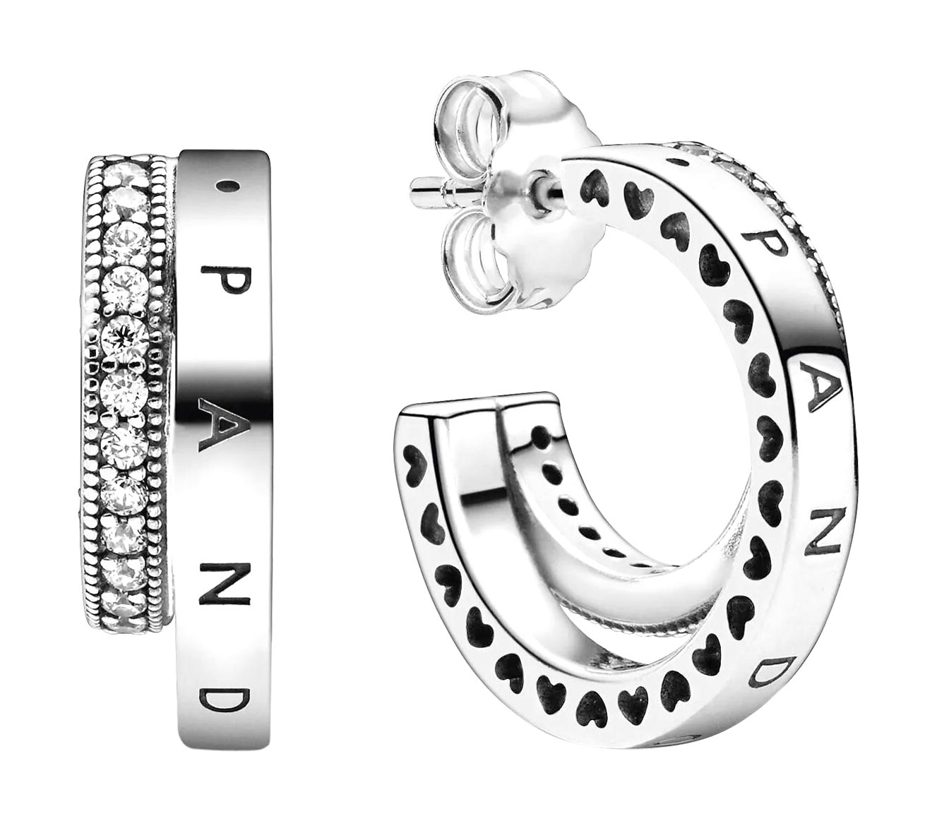 

Серьги из серебра с фианитом Pandora 299056C01, 299056C01