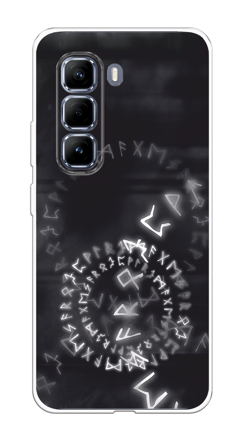 

Чехол на Infinix Hot 50 Pro Руны, Серый;черный, 3106950-1