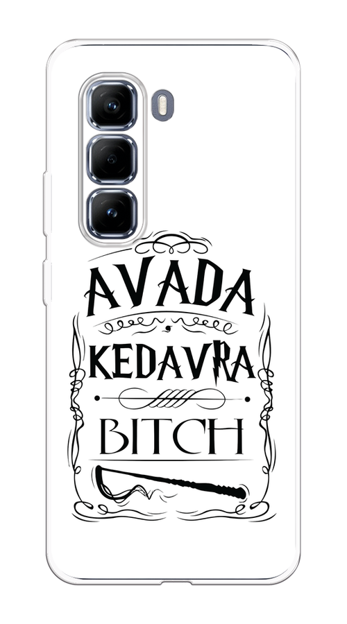

Чехол на Infinix Hot 50 Pro Avada kedavra bitch, Белый;серый;черный, 3106950-1