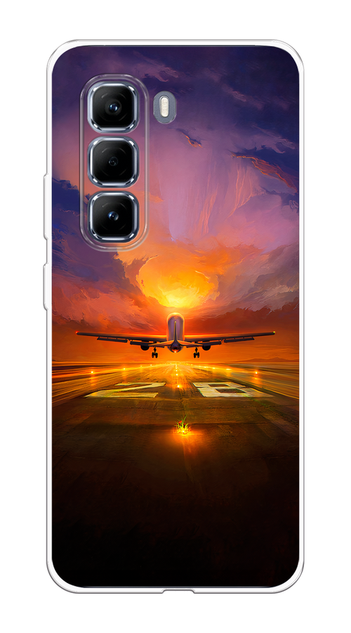

Чехол на Infinix Hot 50 Pro Самолет на посадке, Оранжевый;синий, 3106950-1