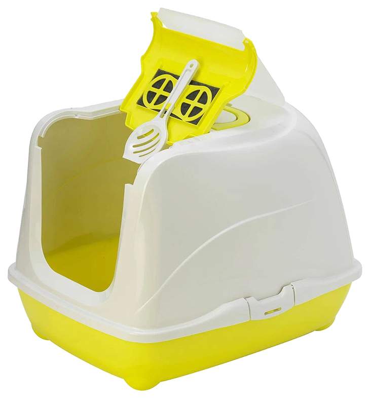 

Moderna Туалет закрытый для кошек Flip Cat, цвет лимон, 39х50х37 см, 101082