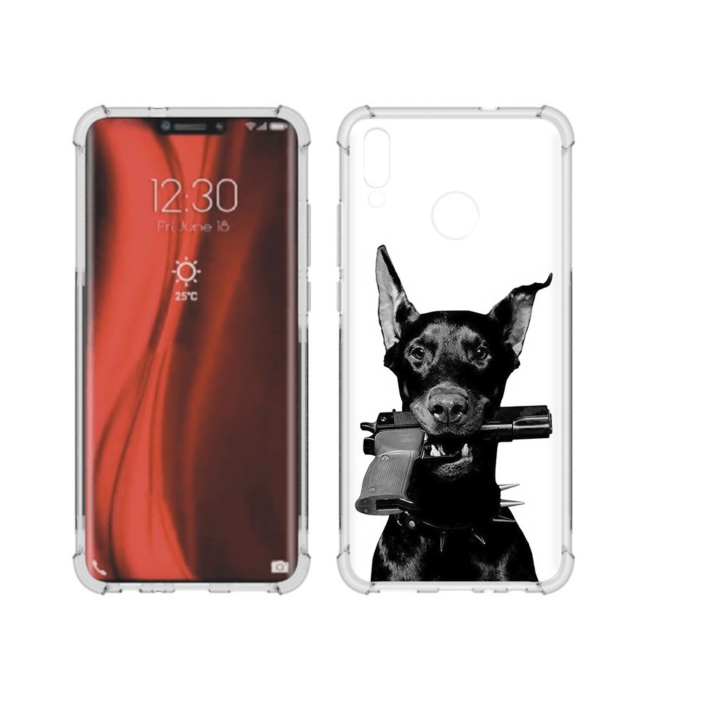 

Чехол MyPads Tocco для Honor 8X доберман с пистолетом (PT118984.69.331), Tocco