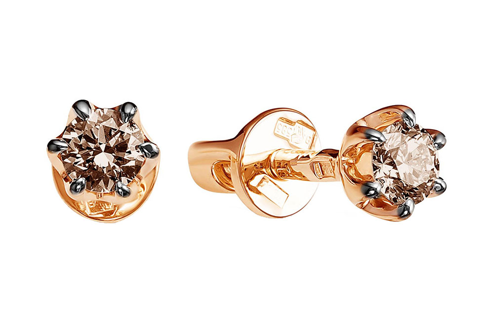 

Серьги-пусеты из красного золота с бриллиантом Vesna jewelry 4050-157-09-00, 4050-157-09-00