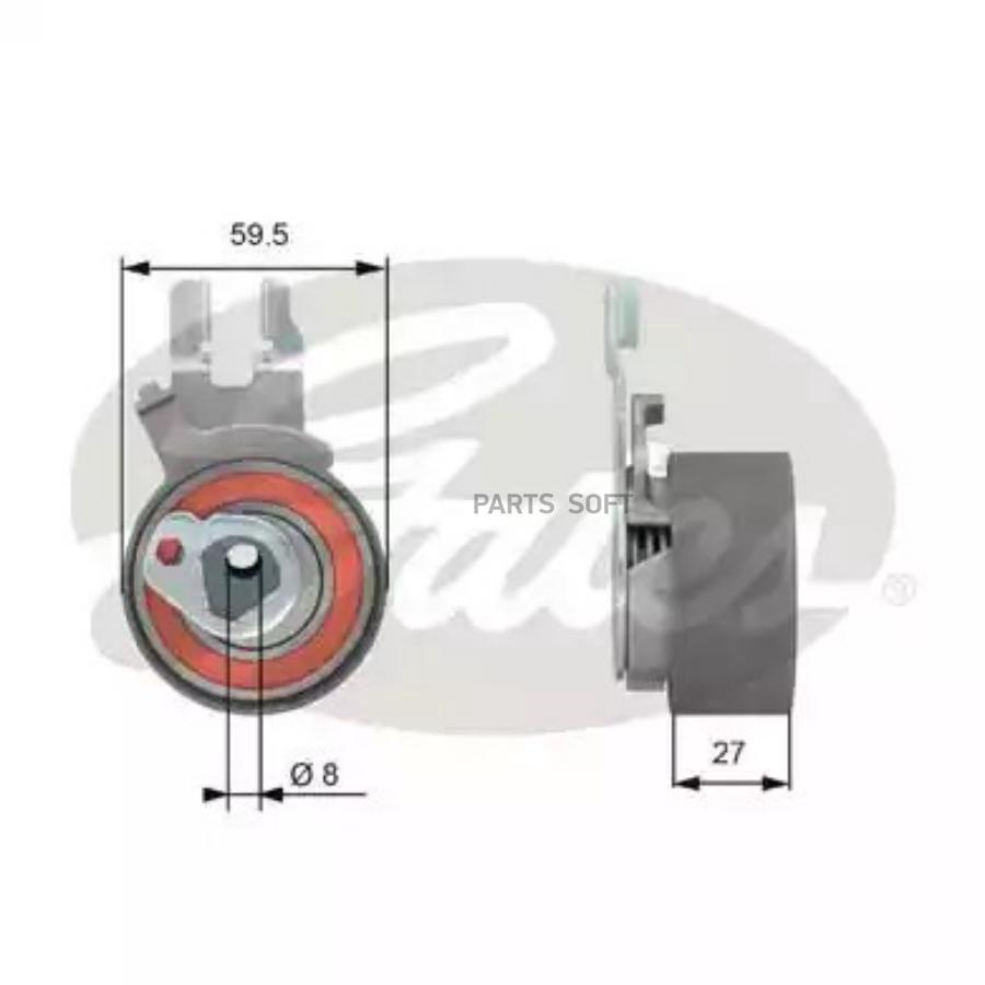 

GATES T43173 (7784-21142) Ролик приводного ремня