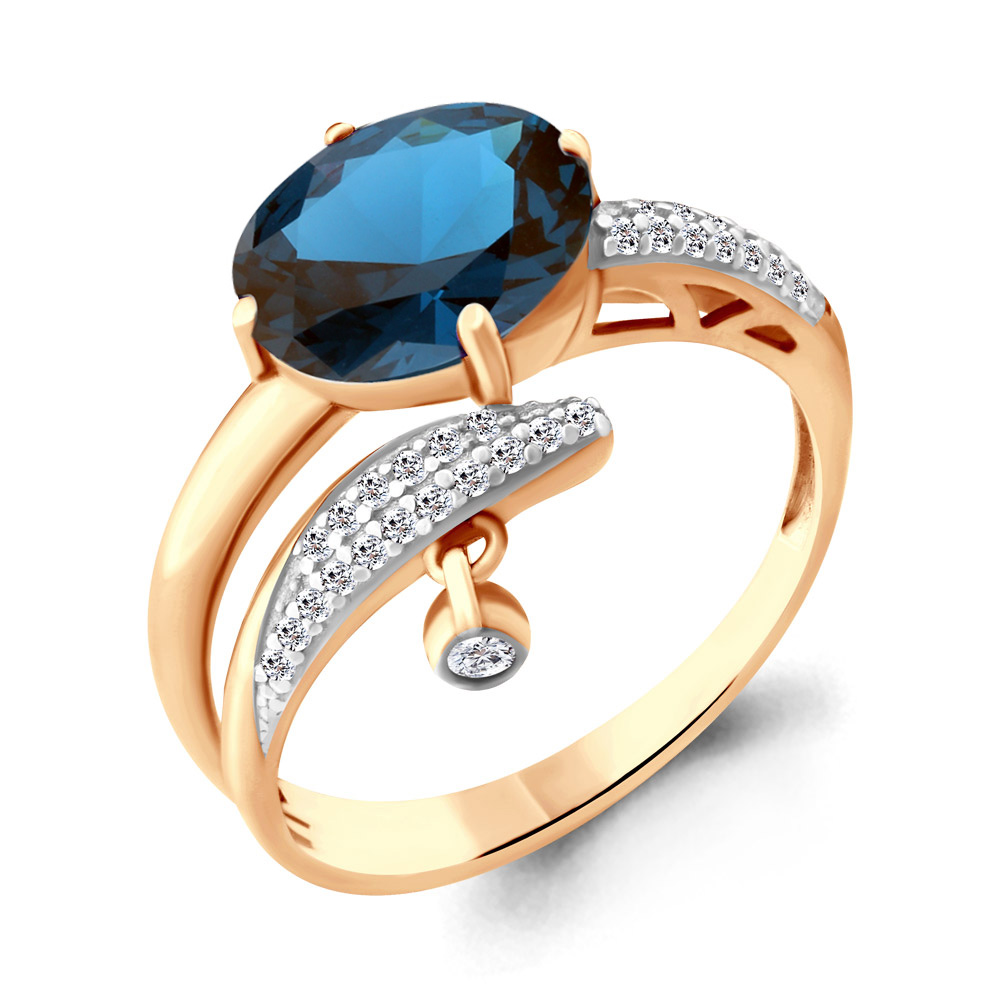 

Кольцо из серебра с топазом р.  Aquamarine 6902493А_925_з, 6902493А_925_з