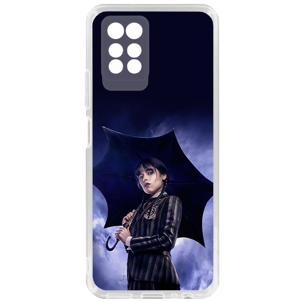 

Чехол-накладка Уэнсдей Аддамс - Уэнсдей под зонтом для INFINIX Note 10 Pro, Прозрачный