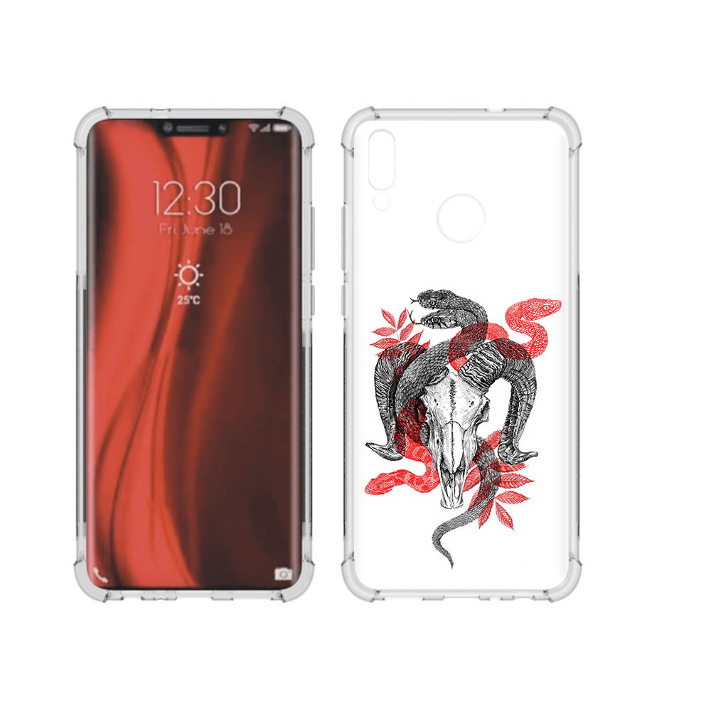 

Чехол MyPads Tocco для Honor 8X змея в черепе рисунок (PT118984.69.365), Tocco