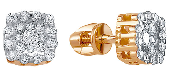 

Серьги-пусеты из красного золота с бриллиантом Vesna jewelry 4971-151-46-00, 4971-151-46-00